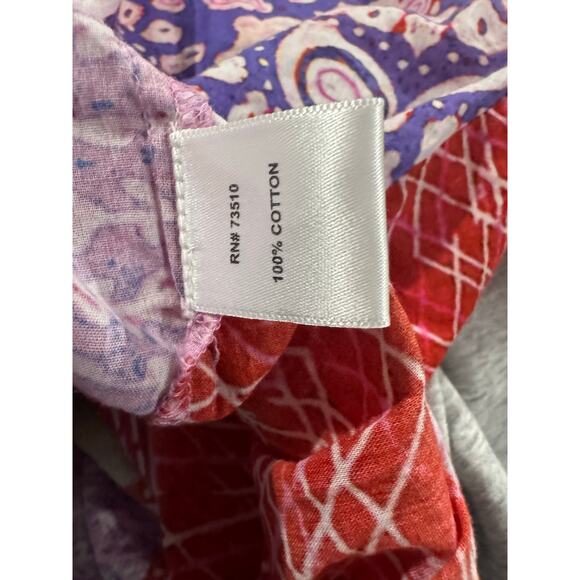 Ivy Jane Tie Front Mixed print Blouse Top Oversized S / M - Picture 6 of 7